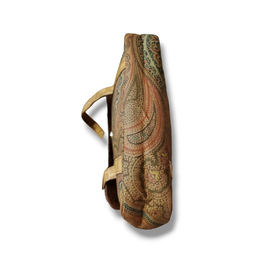 ETRO Green & Brown Y2K Mini Bag Paisley Pattern Vintage Etro Arnica Mini Handbag - Picture 11 of 11